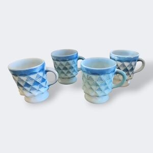 Set of Four Anchor Hocking Fire King Mugs